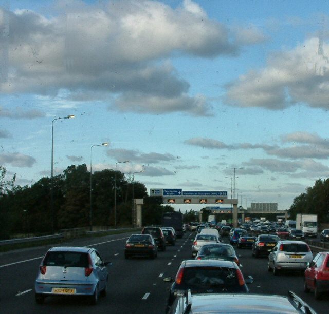 Traffic Jam on M56 © Gerald England ccbysa/2.0 Geograph Britain