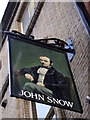 TQ2981 : John Snow pub sign by Natasha Ceridwen de Chroustchoff