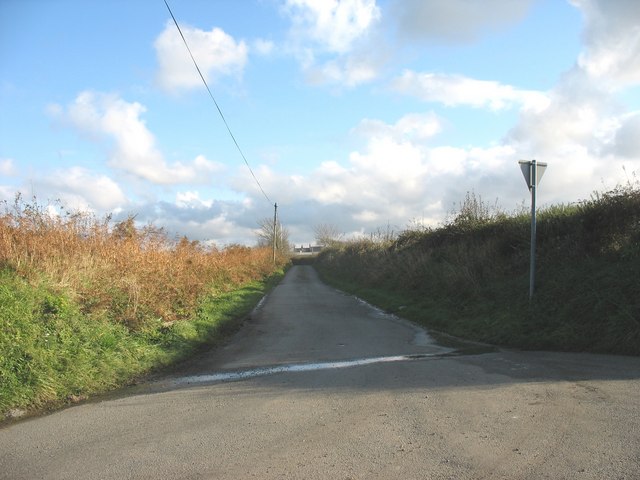 View along the Bethel road from Bodgedwydd junction towards Ty Mawr Farm