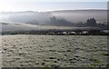 Winterbourne Valley on a cold, Frosty and Misty Morning