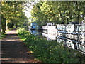 Houseboats on the Basingstoke Canal west of Woodham Lock No.2