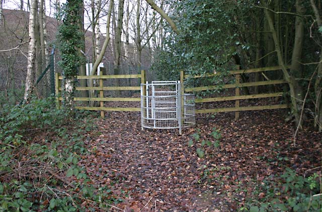 Gate and footpath