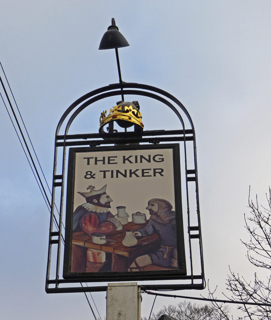 Pub Sign for King and Tinker, Enfield © Christine Matthews cc-by-sa/2.0 ...