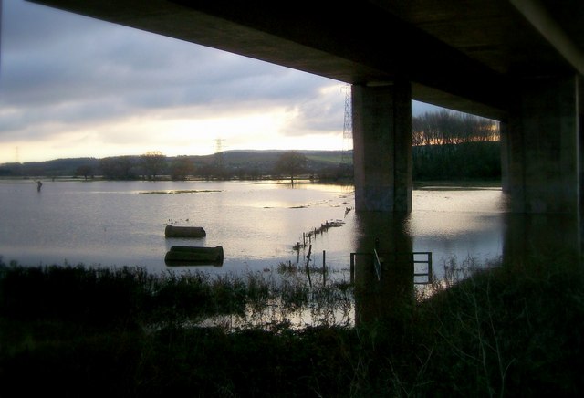 Floodplain under the M5 Motorway
