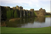 ST1586 : South Dam, Caerphilly Castle by Philip Halling
