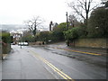 Looking back down Pewley Hill towards Harvey Road