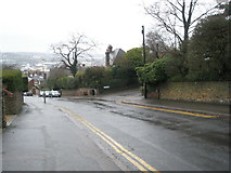 TQ0049 : Looking back down Pewley Hill towards Harvey Road by Basher Eyre