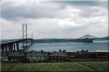 NT1278 : Forth Road Bridge from the service area by Peter Whatley