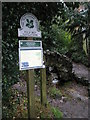 Grotto by the National Trust Sign on footpath from Shalford Park into Guildford