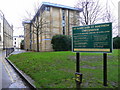 Church sign and library, Cheltenham