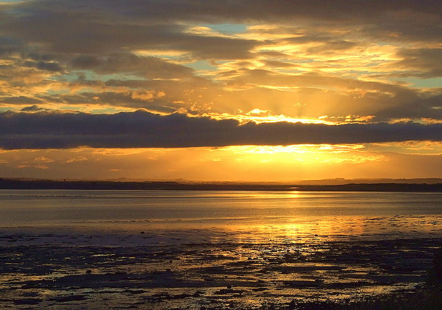 Sunset from Holy Island village
