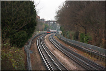 TQ2388 : Northern Line in Hendon Park by Martin Addison