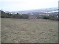 View south eastwards down onto the M27 from Portchester Common SSSI