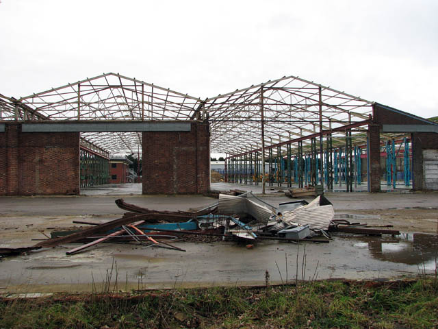 Dismantled factory buildings