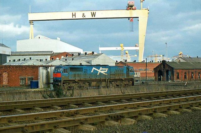 Locomotive and cranes, Belfast