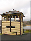 SH6918 : The signal box at Penmaenpool by John Lucas