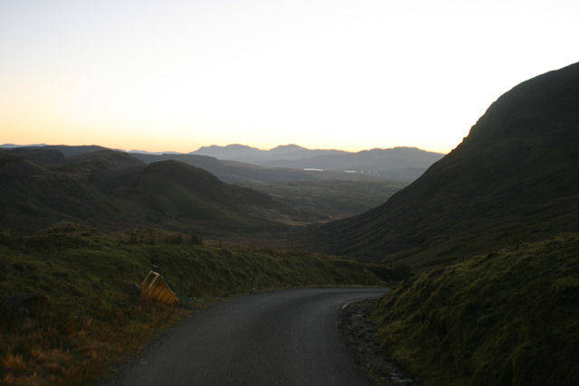 Track leading down from the Manod Quarries
