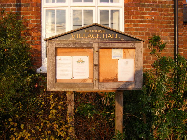Brundish Village Hall notice board