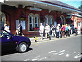 The entrance of Stratford-Upon-Avon Railway station