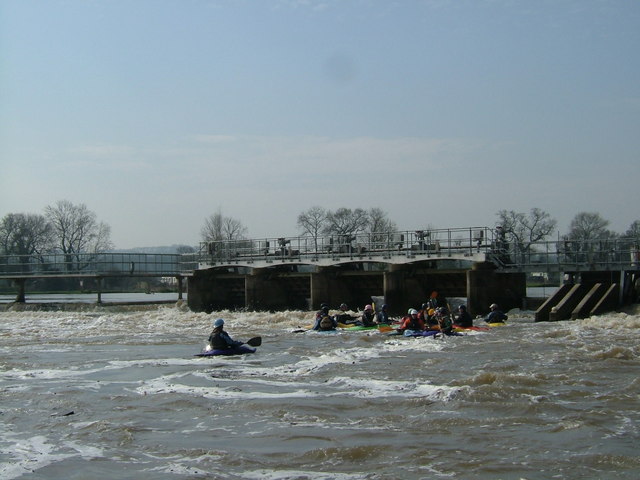Kayakers at Hurley Weir
