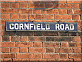 Cornfield Road sign