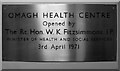 Plaque, Omagh Health Centre