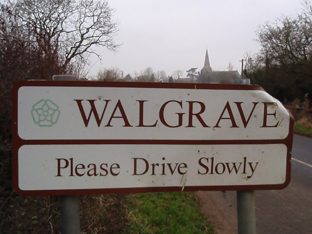 Road sign for Walgrave