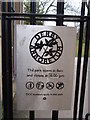 Sign for Derby Arboretum