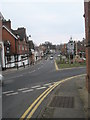 Looking past Haslemere Town Hall towards the war memorial