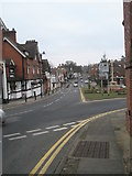 SU9032 : Looking past Haslemere Town Hall towards the war memorial by Basher Eyre