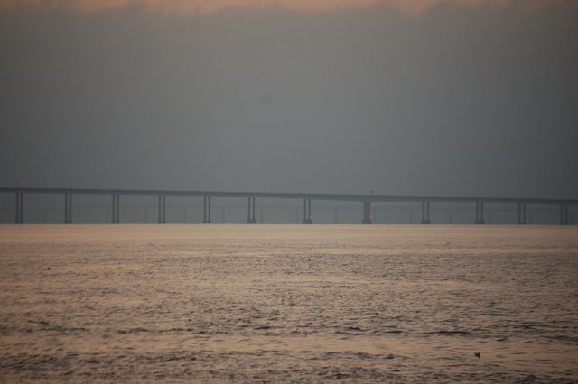 The Tay Road Bridge at sunset