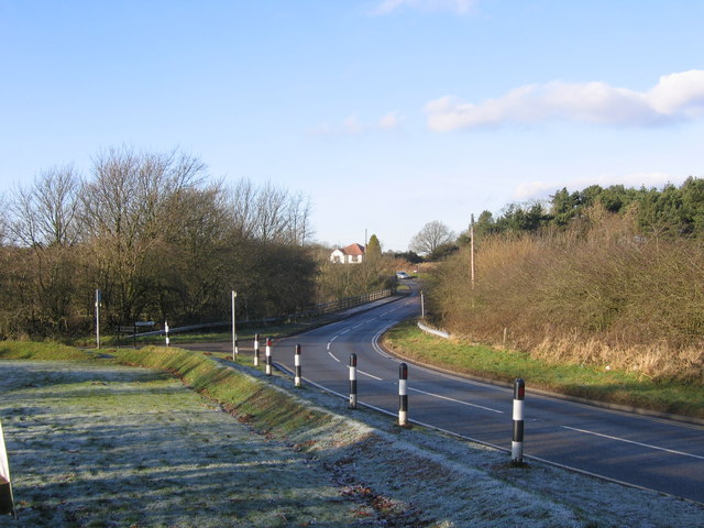 Gannon Green Lane crossing M5 motorway. Chapman's Hill joins from the left