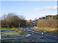 SO9778 : Gannon Green Lane crossing M5 motorway. Chapman's Hill joins from the left by Roy Hughes
