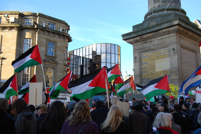 Demonstration at the Monument