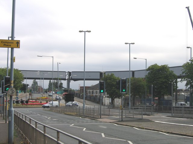 The Rover bridge over the A38 at Longbridge being demolished