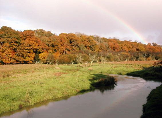 Autumn rainbow over the Fal