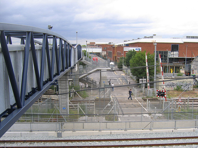 Footbridge superseding a level crossing