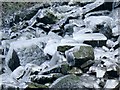 Ice formations at Melin Court Falls