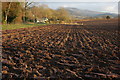 Cottage and ploughed field at Westfield, near Cradley