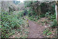 Footpath joins the coastal path, West of Budleigh Salterton