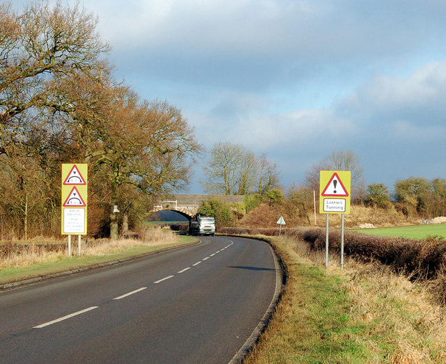 A423 near Marton, warning signs