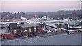 Aerial view from top storey of The Atrium looking across Central Camberley (including Main Square)