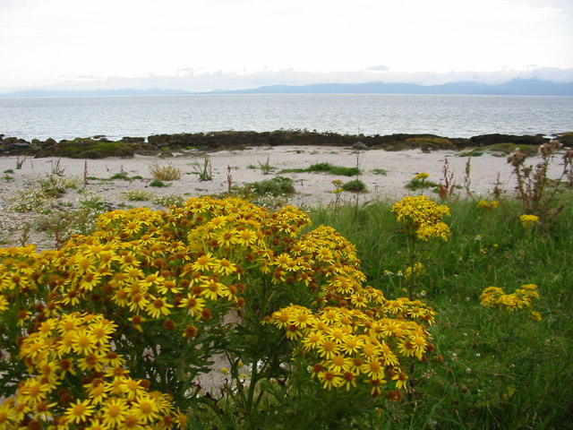 Shoreline at Port Ban with Jura in the background