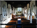 The interior of St John the Baptist church, Barham