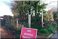 Coastal Path leaves Windward Lane, Holcombe