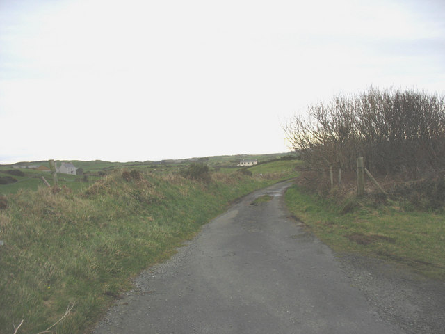 A bypassed section of the old A 5025 near Peibron Farm