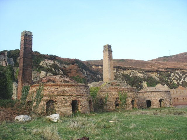 The three surviving kilns of Porth Wen brick works