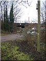 Footpath and access road goes under railway