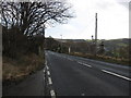 The A7 trunk road heading in to Stow in the Borders