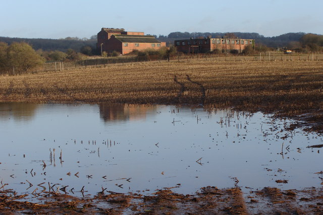 Sad-looking industrial sheds - and floods